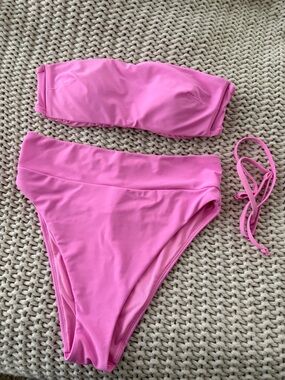 Aerie Matching Bikini Pink Set Women’s M/L Spring Break Summer Vacation